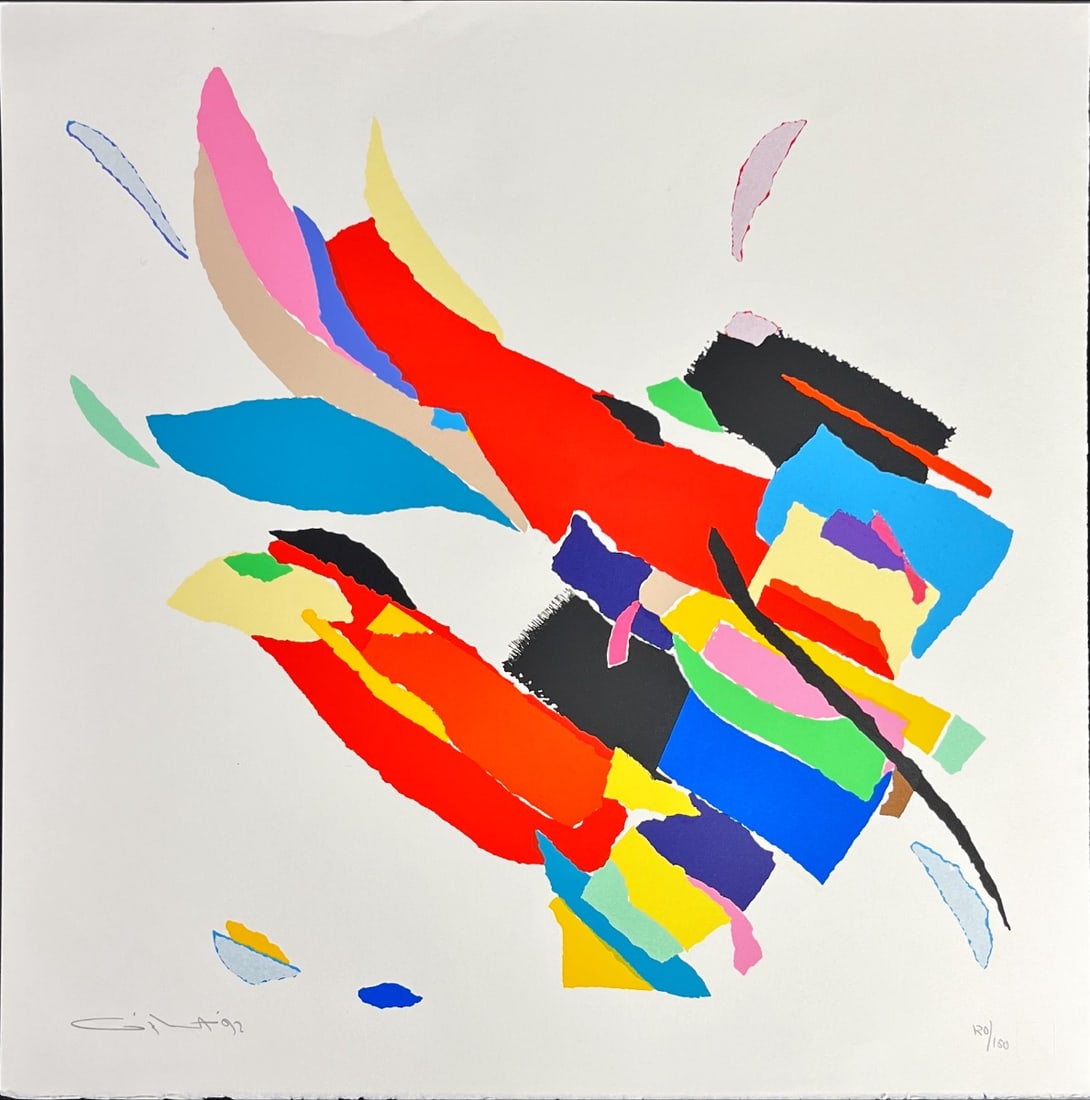 Gerard 't Hart - Silkscreen - Hand signed: Artist: Hart, Gerard 't Title: Untitled Technique: Silkscreen on Handmade paper size: 60 x 60 cm. (23,6 x 23,6 inch) Framed: Not framed More Information Gerard 't Hart. Dut
