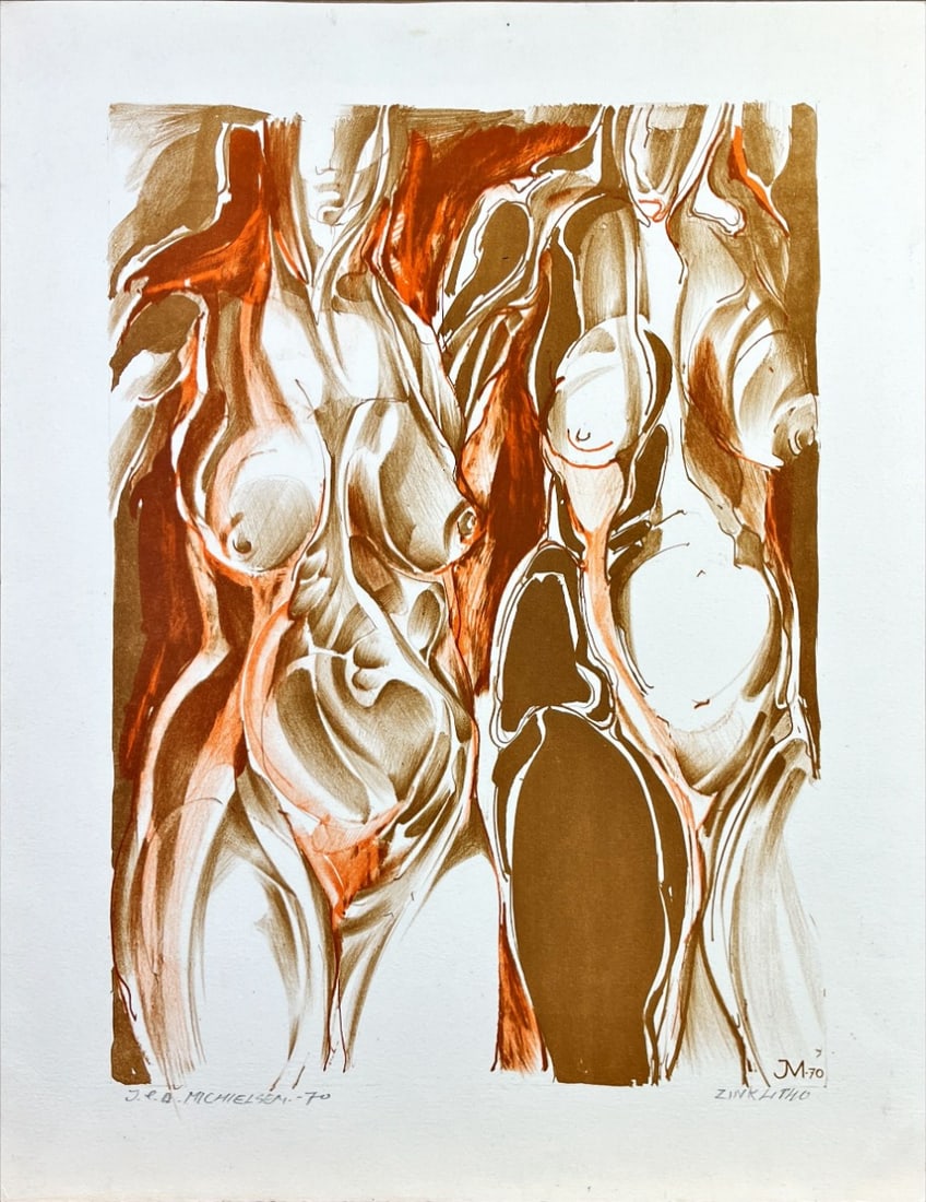 Jan (J.C.A.) Michielsen - Lithograph - Hand signed: Artist: Michielsen, Jan (J.C.A.) Title: Untitled Technique: Lithograph on Handmade paper size: 44 x 35 cm. (17,3 x 13,8 inch) Framed: Not framed More Information Michielse