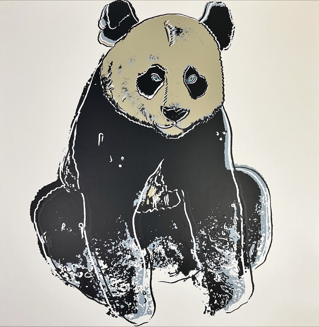Andy Warhol - Silkscreen - Giant Panda from the series Endangered Species: Artist: Warhol, Andy Title: Giant Panda Technique: Silkscreen on Museum board (heavy weight paper) size: 96,52 x 96,52 cm. (38 x 38 inch) Framed: Not framed More Information