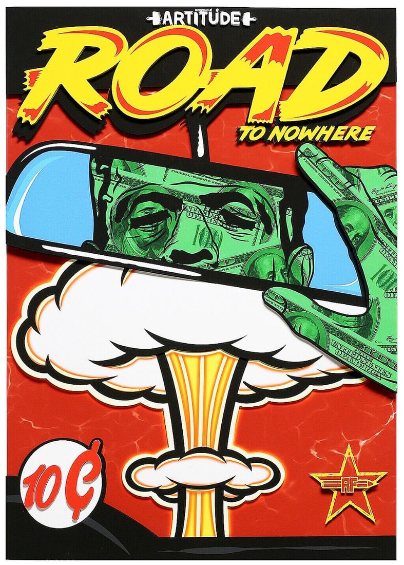 R.F.ART - StreetArt - Handsigned: Artist: R.F.ART Title: Road to Nowhere Technique: 3D Construction on Hahnemühle Velvet size: 61 x 43,4 cm. (24 x 17,1 inch) Framed: Not framed More Information R.F.Art