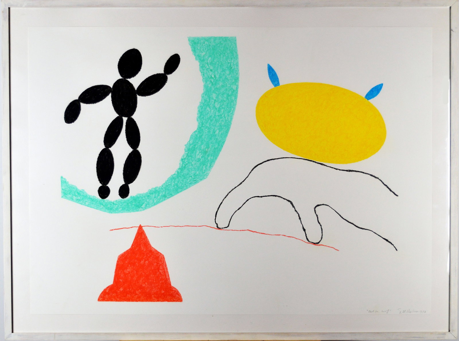 Nieboer, Tiddo - Mixed technique - Hand signed: Artist: Nieboer, Tiddo Title: Cat on Roof Technique: Mixed techniques on Fine art paper size: 83 x 113 cm. (32,7 x 44,5 inch) Framed: Not framed More Information Handsi