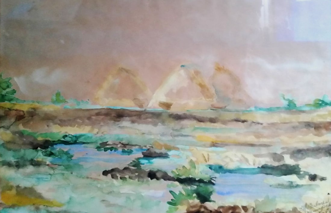 Dulmen Krumpelman, Erasmus Herman van - Watercolor/Drawing.: Artist: Dulmen Krumpelman, Erasmus Herman van Title: Landscape Technique: Watercolor on Arches paper size: 25 x 30 cm. (9,85 x 11,8 inch) Framed: Not framed More Information</
