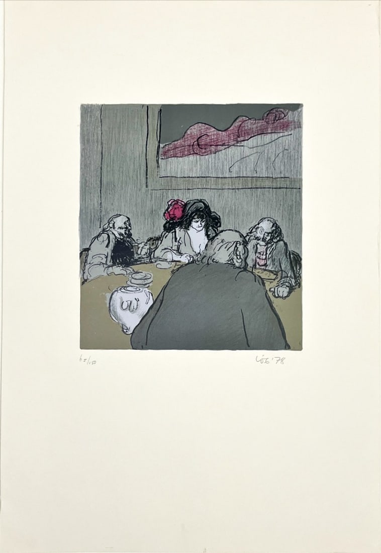 Kurt Löb - Lithograph - Hand signed: Artist: Löb, Kurt Title: Untitled Technique: Lithograph on Handmade paper size: 50 x 35 cm. (19,7 x 13,8 inch) Framed: Not framed More Information Kurt Löb (1926 - 2015