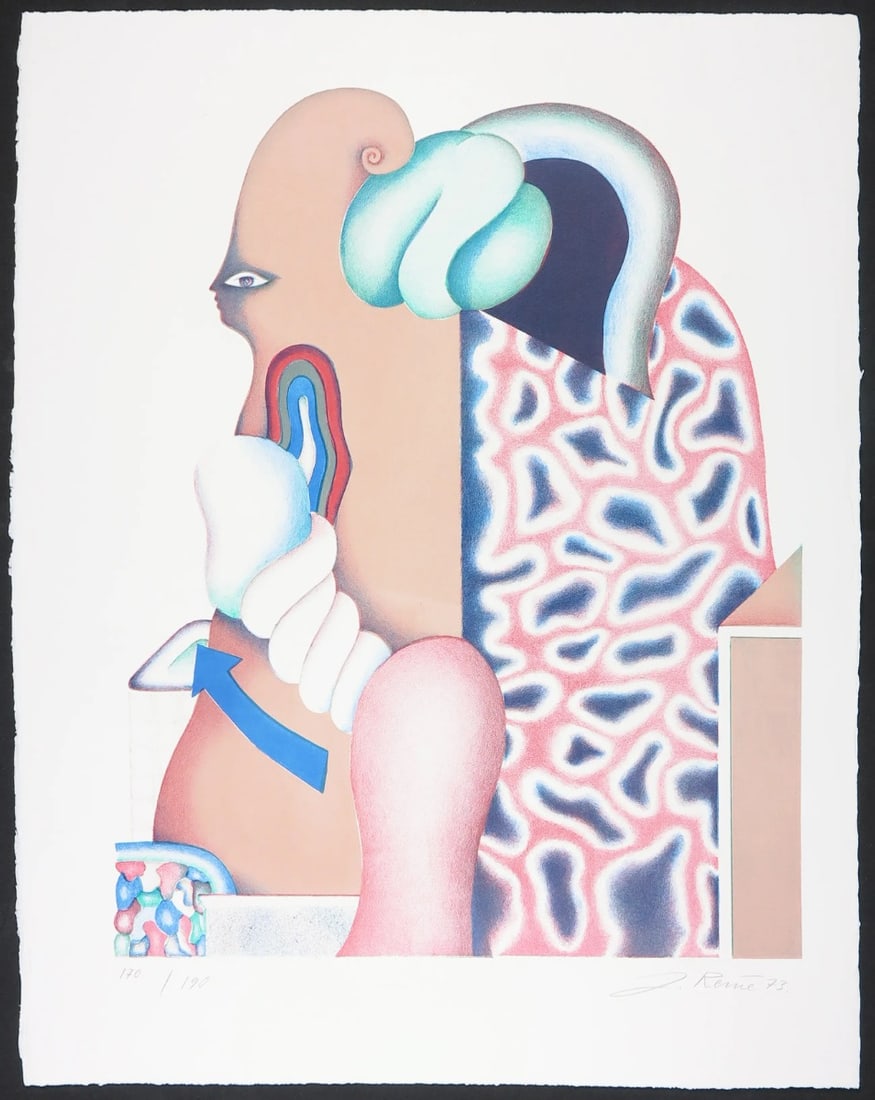 Remé. Jorge - Lithograph - Hand signed: Artist: Remé, Jorg Title: Untitled Technique: Lithograph on Handmade paper size: 66 x 51 cm. (26 x 20,1 inch) Framed: Not framed More Information Edition: 170/190. Hand