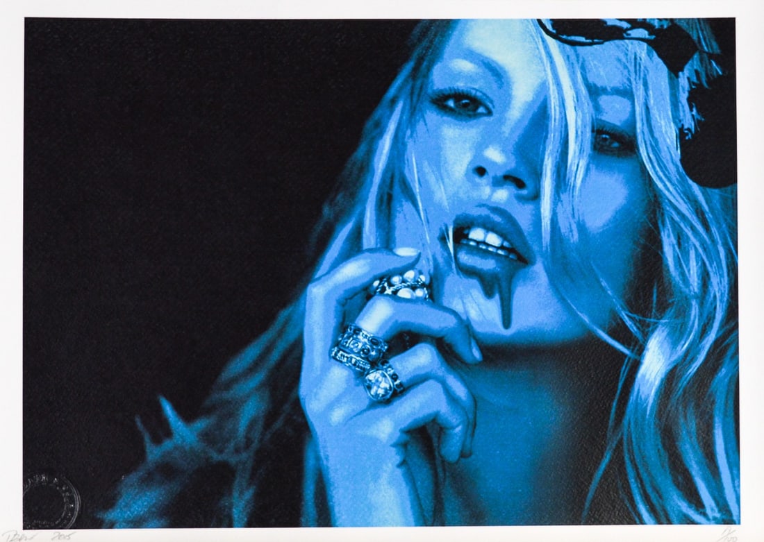 Death NYC - Kate Moss Drip Blue - Silkscreen (1 of 3)