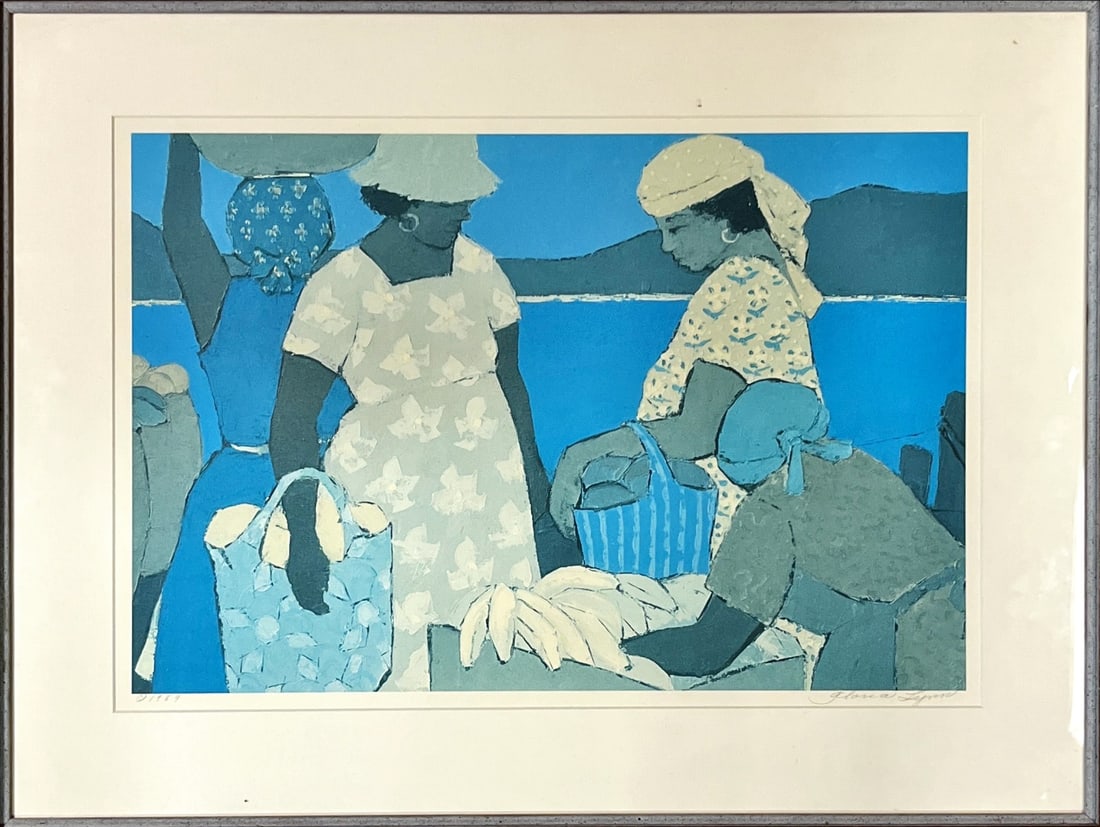 Lithograph - Dutch school - Hand signed: Artist: Unknown / Unreadable Artist Title: Untitled Technique: Lithograph on Handmade paper size: 40 x 60 cm. (15,75 x 23,6 inch) Framed: 55,5 x 72,5 cm. (21,85 x 28,55 inch) More Information Unknown