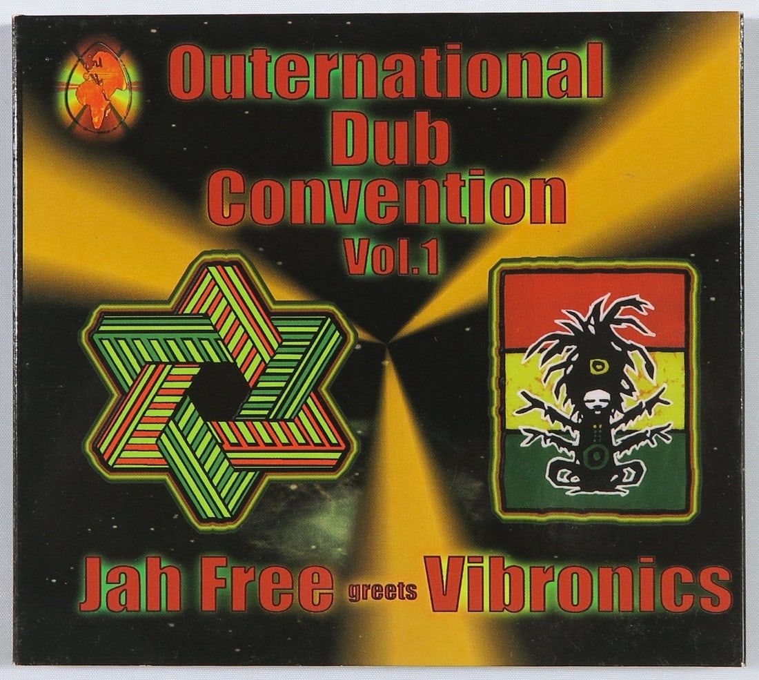 Banksy: Artist: Banksy Title: Jah Free greets Vibronics Technique: Mixed techniques on CD size: 12,4 x 14,2 cm. (4,9 x 5,6 inch) Framed: Not framed More Information Outernational Dub Convention Vol. 1, Jah