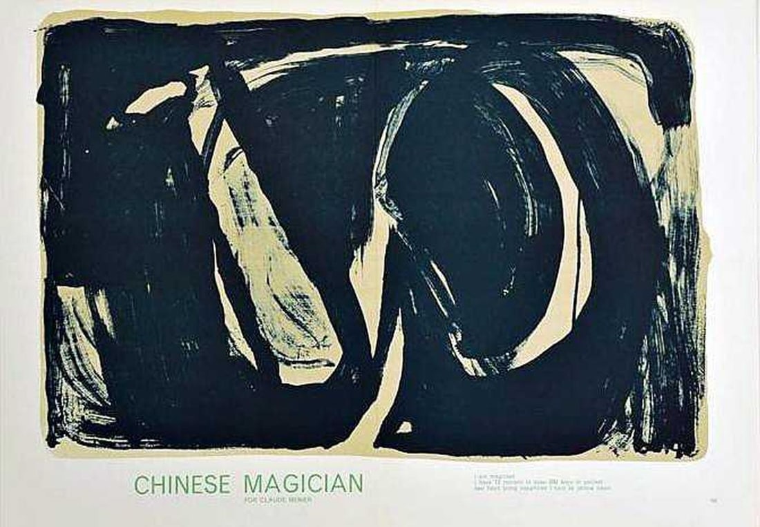 Original lithograph from 1 Cent Life portfolio: Artist: Velde, Bram van Title: Chinese Magician Technique: Lithograph on BFK Rives paper size: 41 x 58 cm. (16,15 x 22,85 inch) Framed: Not framed More Information Bram