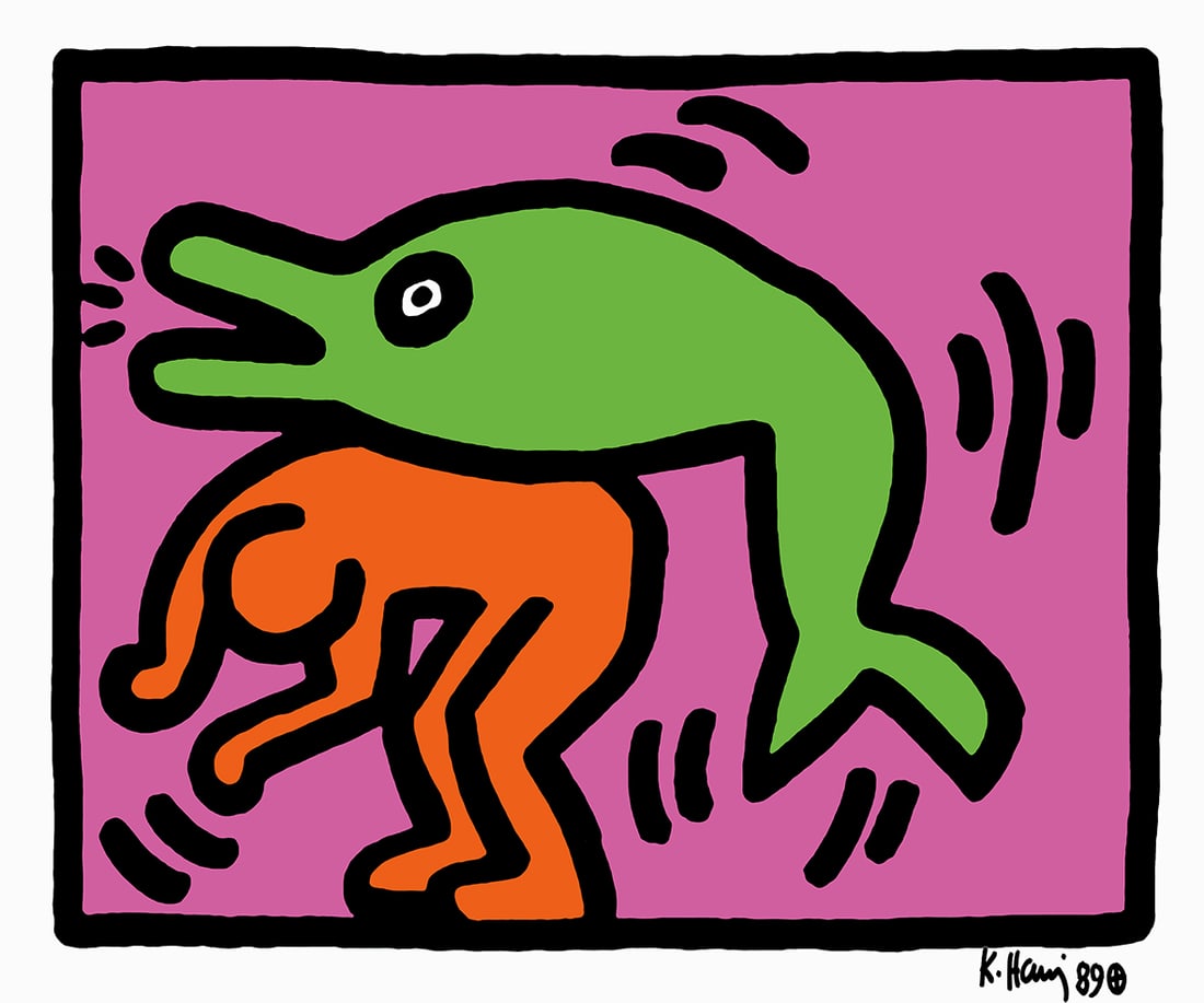 Keith Haring - Screenprint - Signed and hand numbered: Artist: Haring, Keith Title: Pop Shop Technique: Screenprint on Lenox museum board size: 50 x 60 cm. (19,7 x 23,6 inch) Framed: Not framed More Information Keith Haring