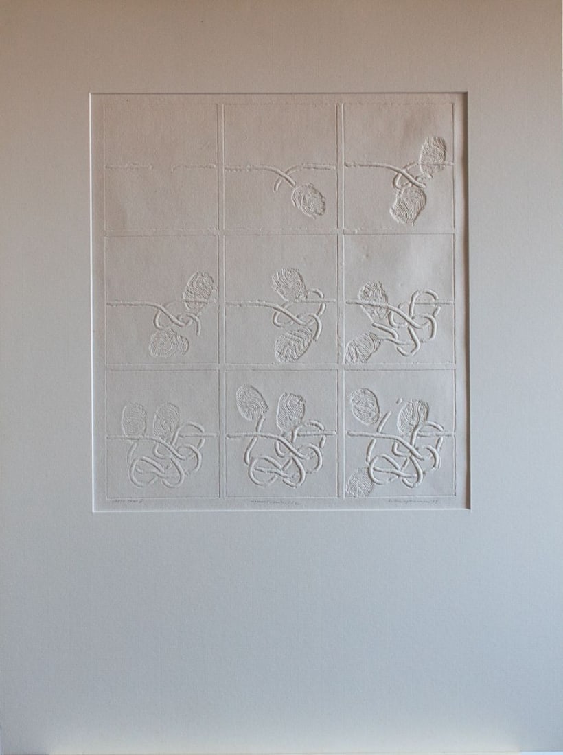 Gieryszewski, Ryszard - Silkscreen/Embossing - Handsigned: Artist: Gieryszewski, Ryszard Title: Godzin Pracy Technique: Silkscreen on Bütten, Handmade paper size: 81 x 61 cm. (31,9 x 24 inch) Framed: Not framed More Information Hand-Signed by the Artist.
