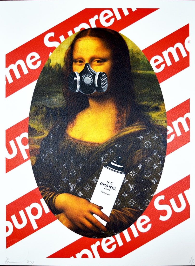 Death NYC - Mona Oval - Silkscreen: Artist: Death NYC Title: Mona Oval Technique: Silkscreen on Fine art 300 gsm paper size: 45 x 32 cm. (17,7 x 12,6 inch) Framed: Not framed More Information Hand signature by the Artist. Original