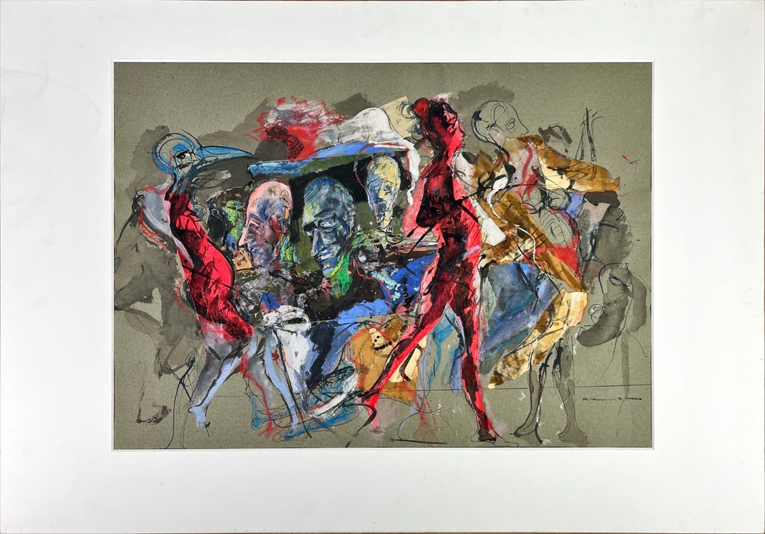 Mihai Chiuaru - Mixed Techniques - Hand signed: Artist: Chiuaru, Mihai Title: Capriccio Technique: Mixed techniques on Handmade paper size: 53 x 73 cm. (20,85 x 28,75 inch) Framed: 70 x 100 cm. (27,55 x 39,35 inch) More
