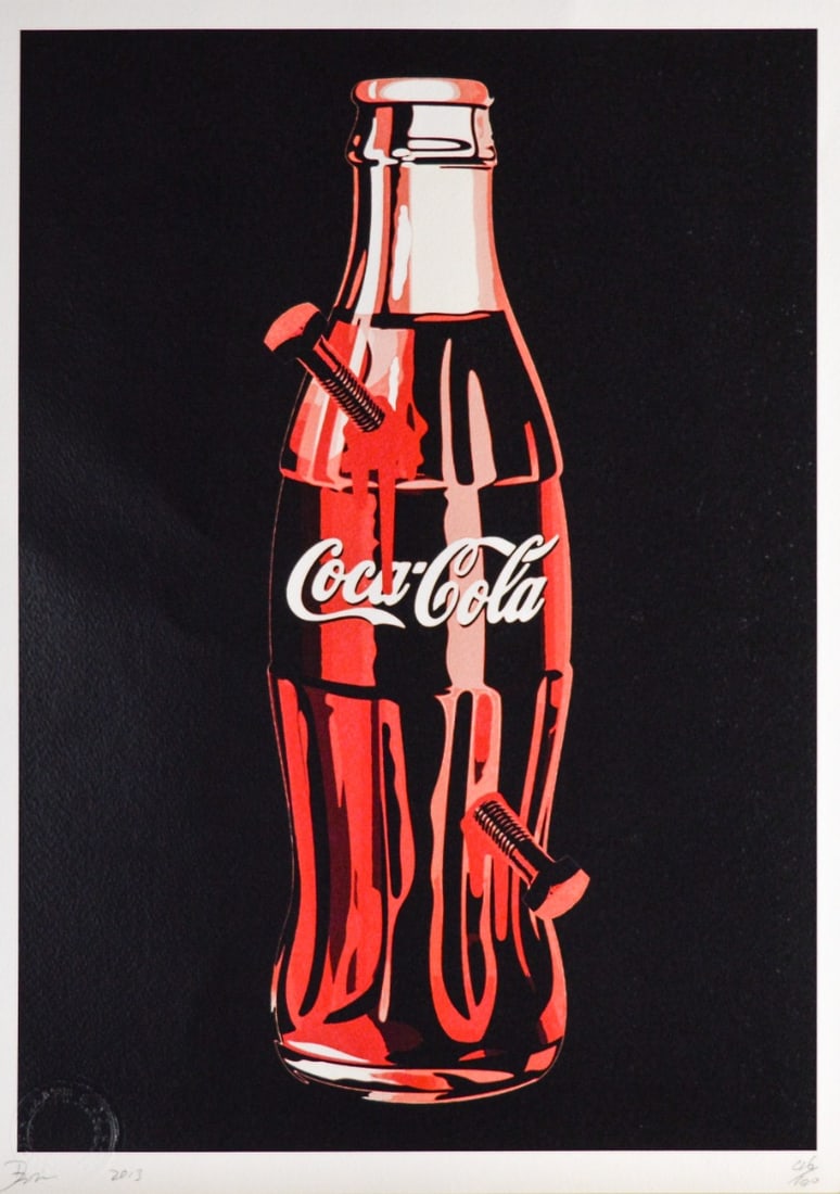 Death NYC - Silkscreen.: Artist: Death NYC Title: Bloody Soda Technique: Silkscreen on Fine art 300 gsm paper size: 45 x 32 cm. (17,7 x 12,6 inch) Framed: Not framed More Information Hand signature by the Artist. Original