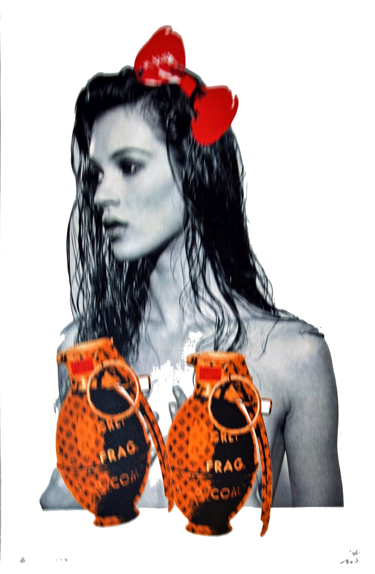 Death NYC - Bomb Girl O - Silkscreen.: Artist: Death NYC Title: Bomb Girl O Technique: Silkscreen on Fine art 300 gsm paper size: 45 x 32 cm. (17,7 x 12,6 inch) Framed: Not framed More Information Hand signature by the Artist. Original