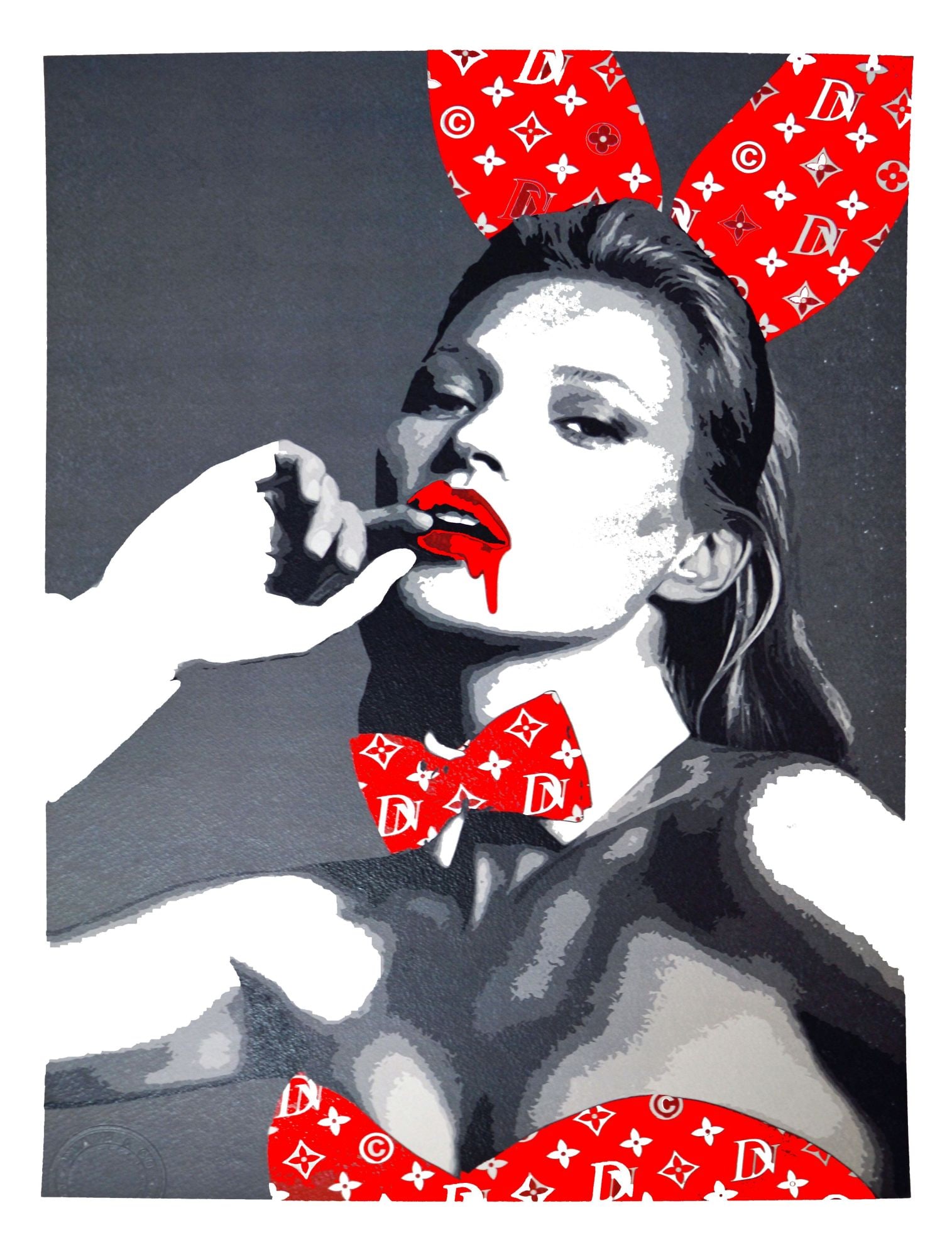 Death NYC - Emily Drip Red - Silkscreen: Artist: Death NYC Title: Emily Drip Red Technique: Silkscreen on Fine art 300 gsm paper size: 45 x 32 cm. (17,7 x 12,6 inch) Framed: Not framed More Information Hand signature by the Artist. Original