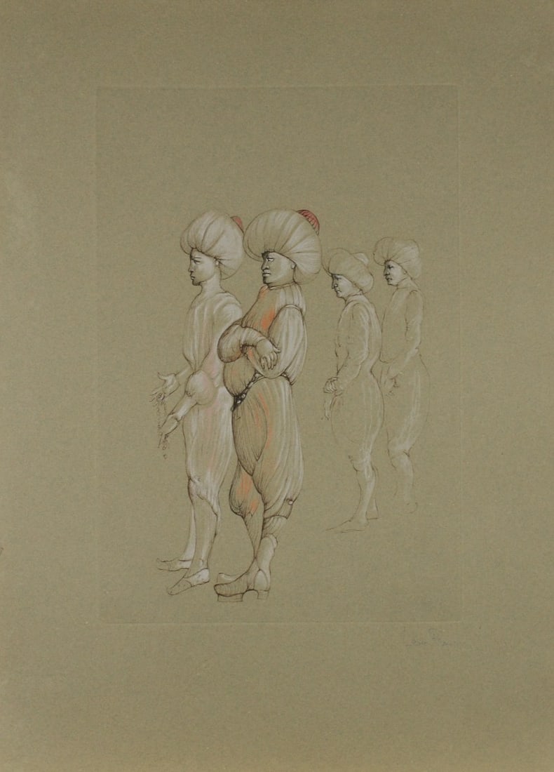 Fini, Leonor - Etching.: Artist: Fini, Leonor Title: Untitled Technique: Etching on Handmade paper size: 66 x 47 cm. (26 x 18,5 inch) Framed: Not framed More Information Hand-Signed by the Artist. About the artist Leonor