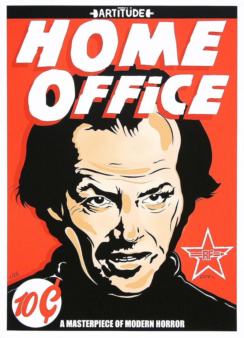 R.F.ART - StreetArt - Handsigned: Artist: R.F.ART Title: Home Office Technique: 3D Construction on Hahnemühle Velvet size: 61 x 43,7 cm. (24 x 17,2 inch) Framed: Not framed More Information R.F.Art is a Street Artist living in