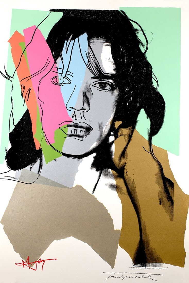 Andy Warhol - Mick Jagger - Screenprint - Signed: Artist: Warhol, Andy Title: Mick Jagger Technique: Screenprint on Lenox museum board size: 110,5 x 73,7 cm. (43,5 x 29 inch) Framed: Not framed More Information Signed