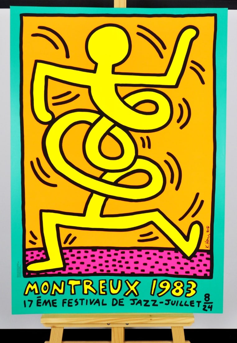 Keith Haring - Poster Montreux Jazz Festival 1983 - Signed (1 of 2)