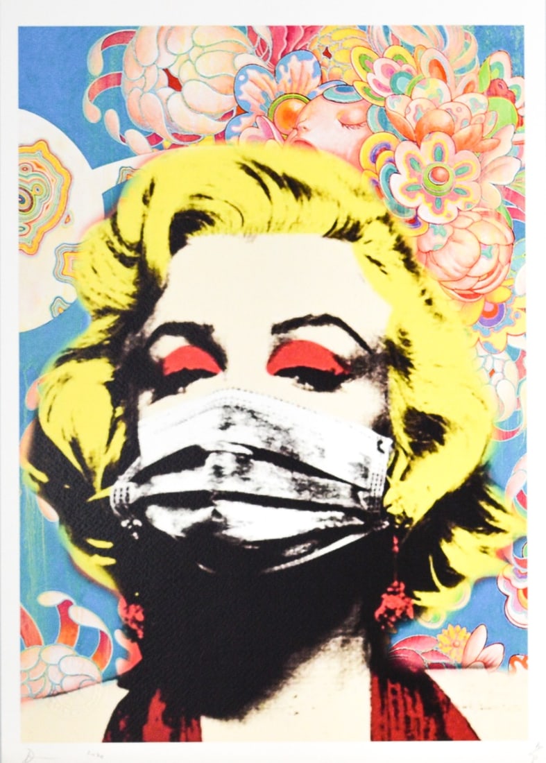 Death NYC - Masked Monroe: Artist: Death NYC Title: Masked Monroe Technique: Silkscreen on Fine art 300 gsm paper size: 45 x 32 cm. (17,7 x 12,6 inch) Framed: Not framed More Information Hand signature by the Artist. Original
