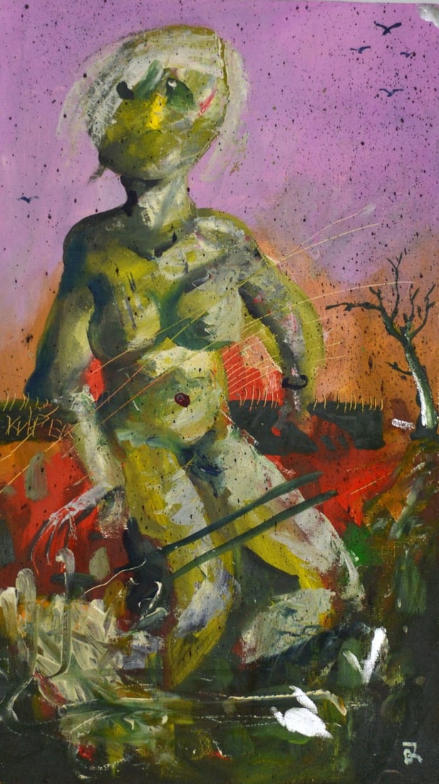 Kuvaev, Oleg - Oil Painting.: Artist: Kuvaev, Oleg Title: Untitled Technique: Oil painting on Painter's Cardboard size: 72,5 x 41,5 cm. (28,55 x 16,35 inch) Framed: Not framed More Information H