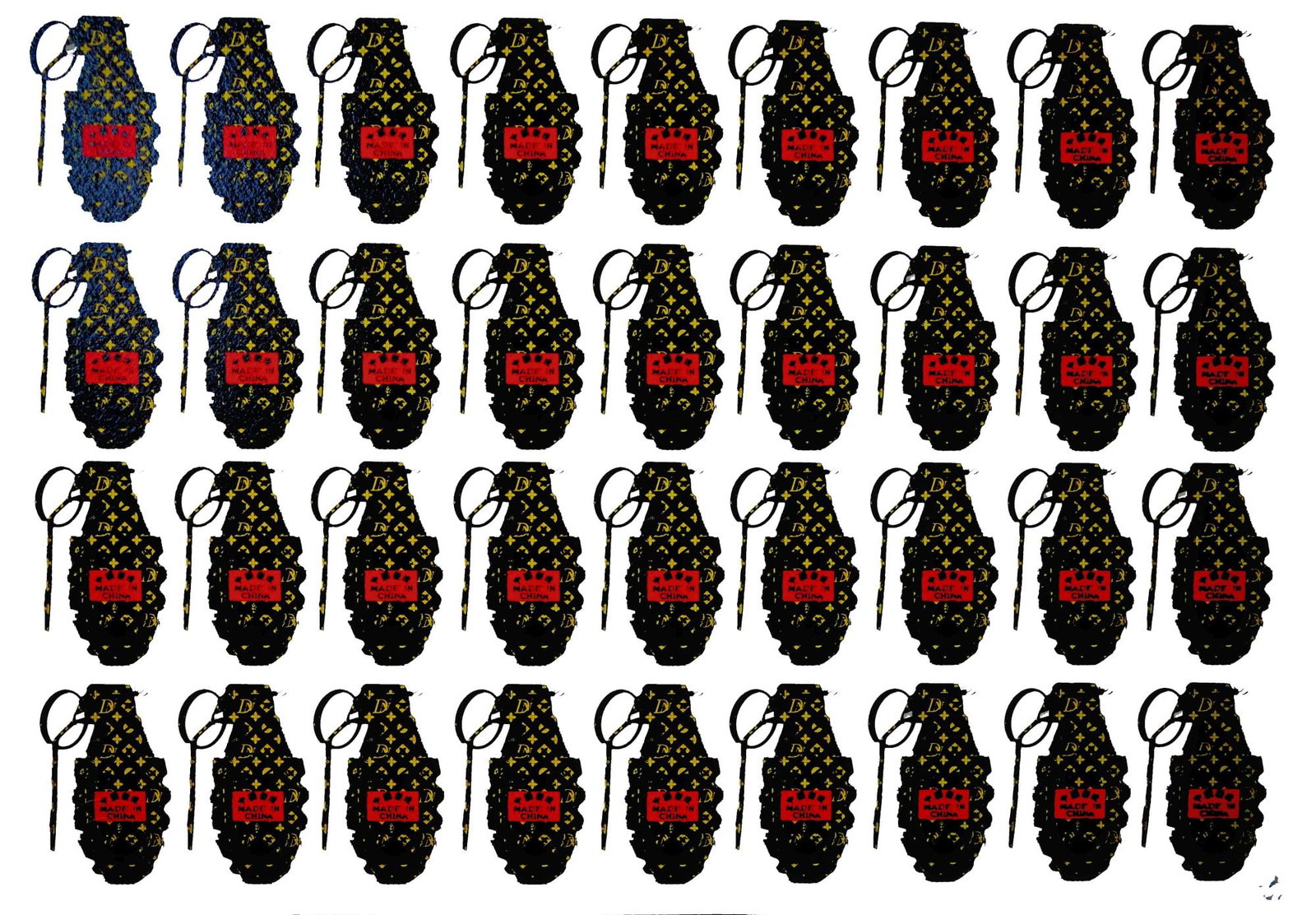 Death NYC - louis vuitton 36 Bombs: Artist: Death NYC Title: 36 Bombs Technique: Graffiti Pop Art Print on Fine art 300 gsm paper size: 45 x 32 cm. (17,7 x 12,6 inch) Framed: Not framed More Information H