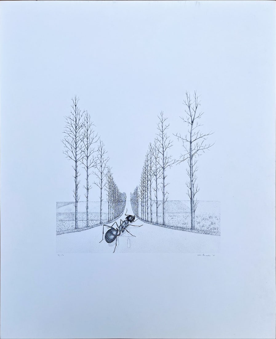 Unknown French Artist - Lithograph- Hand signed: Artist: Unknown / Unreadable Artist Title: Untitled Technique: Lithograph on Multimedia size: 55 x 45 cm. (21,65 x 17,7 inch) Framed: Not framed More Information Hand-signed, dated and numbered in