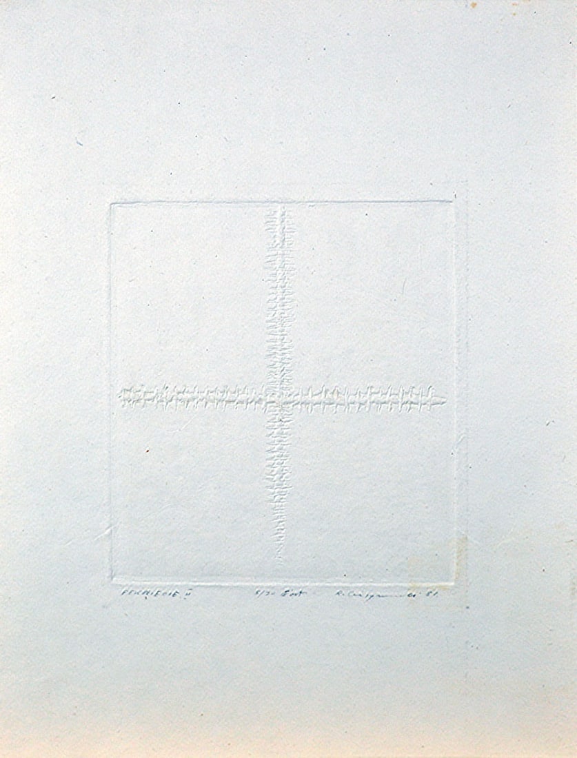 Gieryszewski, Ryszard - Embossing.: Artist: Gieryszewski, Ryszard Title: Peknievie II Technique: Embossing on Bütten, Handmade paper size: 34 x 24,5 cm. (13,4 x 9,65 inch) Framed: Not framed More Information