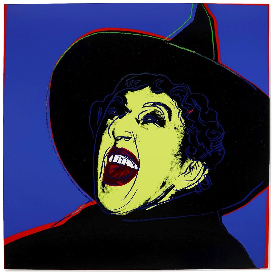 Andy Warhol - Myths - The Witch - Screenprint with Diamond Dust: Artist: Warhol, Andy Title: Myths - The Witch Technique: Screenprint on Lenox museum board size: 96,5 x 96,5 cm. (38 x 38 inch) Framed: Not framed More Information Andy