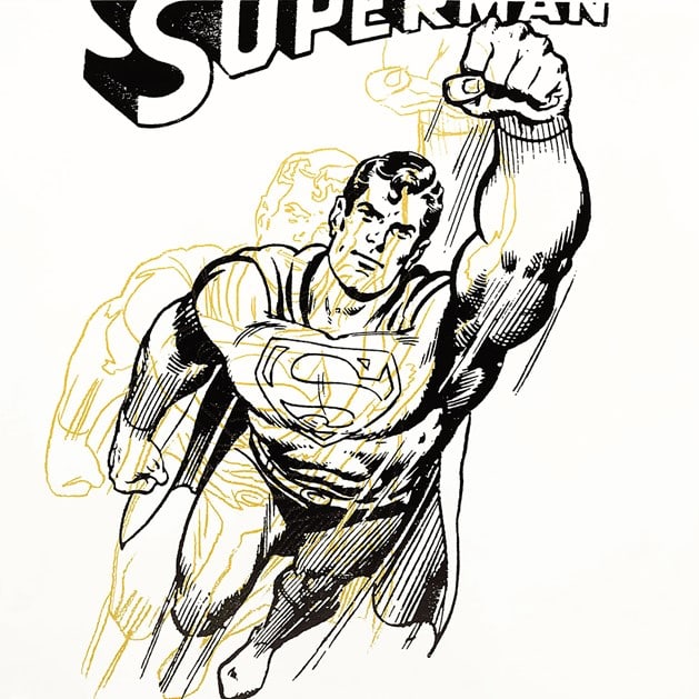 Andy Warhol - Superman - Screenprint with Diamond Dust: Artist: Warhol, Andy Title: Superman Technique: Screenprint on Lenox museum board size: 96,5 x 96,5 cm. (38 x 38 inch) Framed: Not framed More Information Andy Warhol -