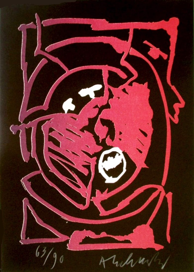 Pierre Alechinsky - Lithograph - Handsigned: Artist: Alechinsky, Pierre Title: Tapis et caries Technique: Lithograph on BFK Rives paper size: 24 x 17 cm. (9,45 x 6,7 inch) Framed: Not framed More Information Pierr