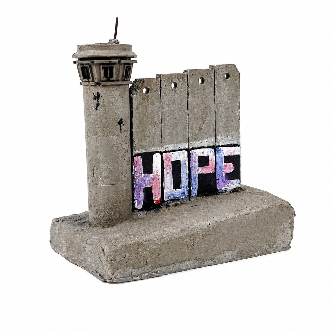 Banksy - Walled Off Hotel - receipt included: Artist: Banksy Title: Banksy Walled Off Hotel - Wall Sculpture Technique: Sculpture on Multimedia size: 13,5 x 13 cm. (5,3 x 5,1 inch) Framed: Not framed More Information BANKSY Sculpture