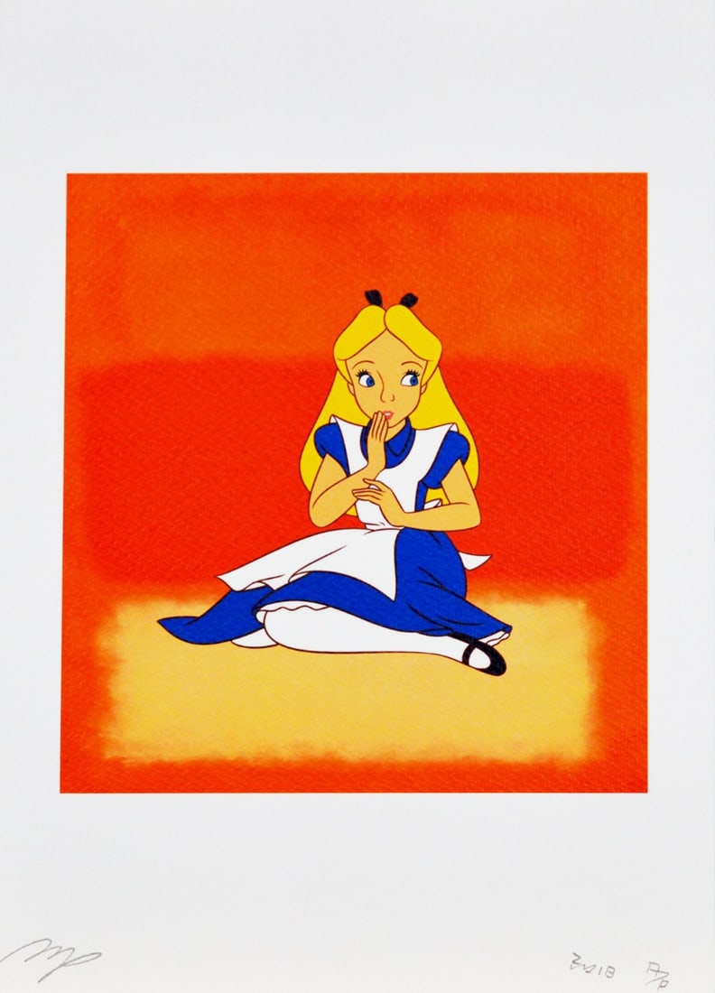 Missing Piece - Screenprint - Handsigned: Artist: Missing Piece Title: Alice Roth Orange Technique: Silkscreen on Fine art 300 gsm paper size: 29 x 21 cm. (11,4 x 8,25 inch) Framed: Not framed More Information