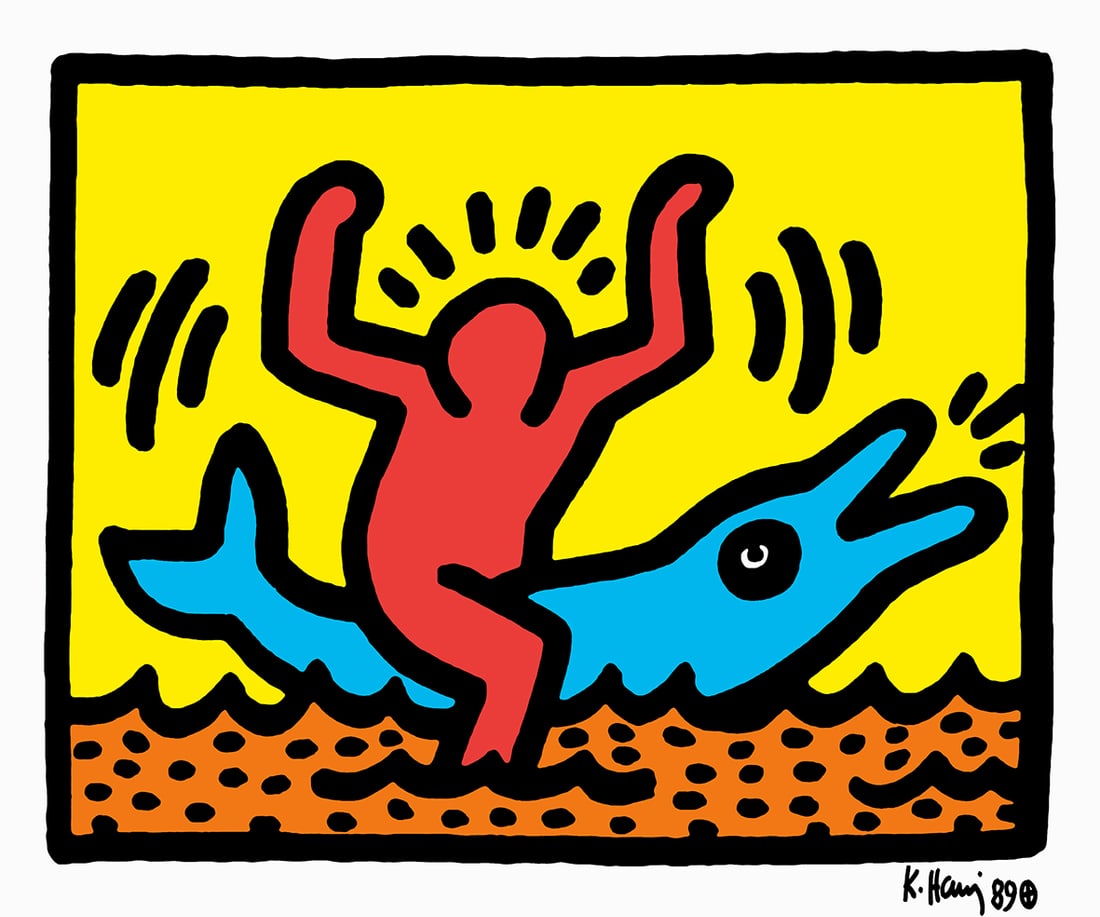 Keith Haring - Screenprint - Signed and hand numbered: Artist: Haring, Keith Title: Pop Shop Technique: Screenprint on Lenox museum board size: 50 x 60 cm. (19,7 x 23,6 inch) Framed: Not framed More Information Keith Haring 1958-1990 Signed in the plate,