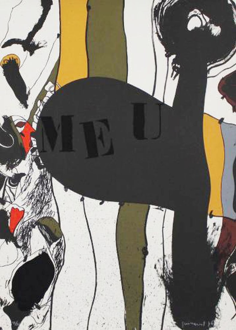 Guinovart, Josep - Lithograph.: Artist: Guinovart, Josep Title: Composition (MEU) Technique: Lithograph on Arches paper size: 76 x 56 cm. (29,9 x 22,05 inch) Framed: Not framed More Information Edition: H.C. (Hors Commerce).