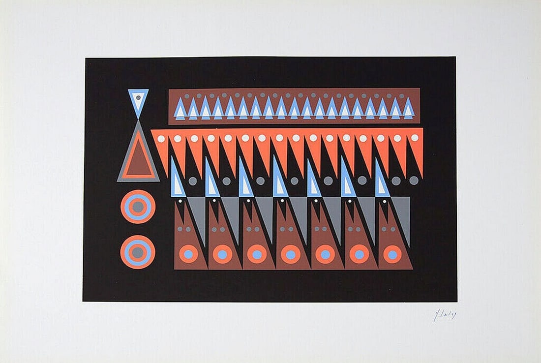 Laloy, Yves - Silkscreen - Handsigned: Artist: Laloy, Yves Title: Composition Technique: Silkscreen on Fine art paper size: 42 x 60,5 cm. (16,55 x 23,8 inch) Framed: Not framed More Information Title: Composition. Publisher: Slight stock