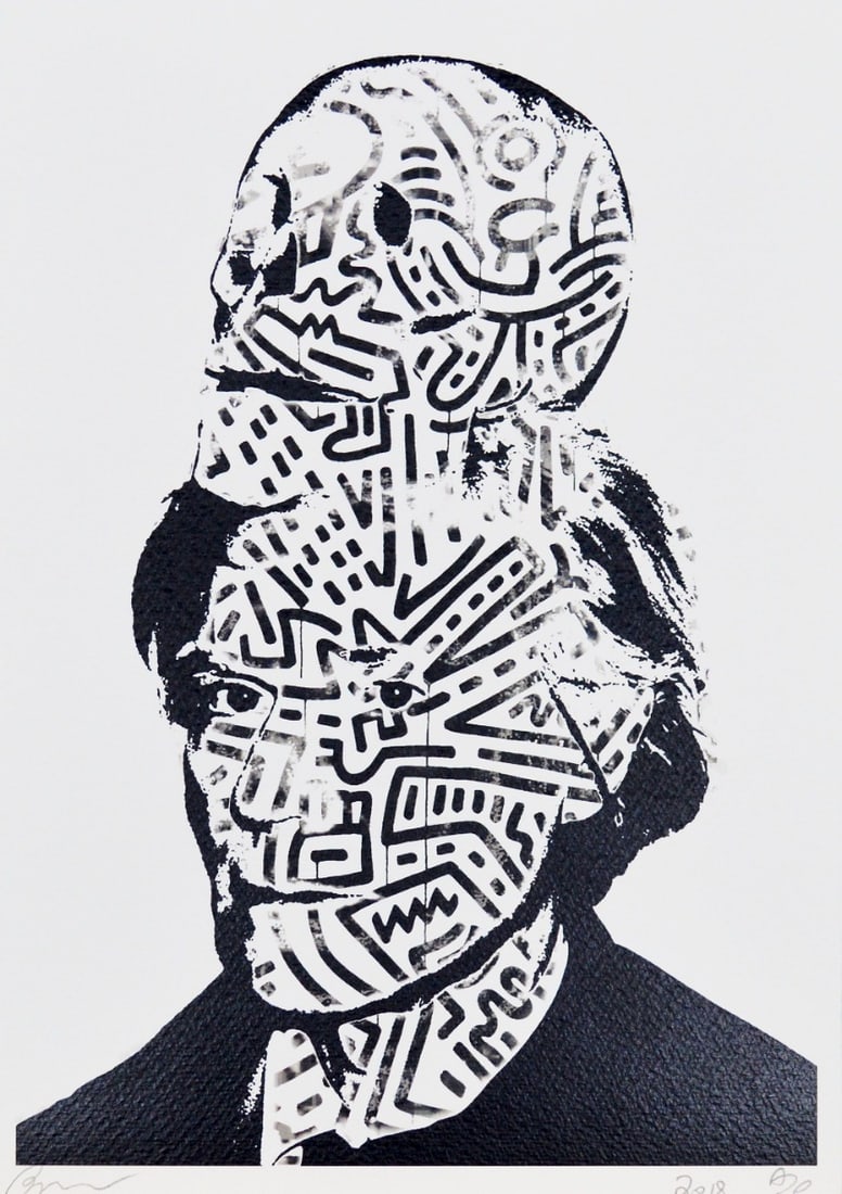 RAW - Screenprint - Handsigned: Artist: RAW Title: Warhol Skull White Technique: Silkscreen on Fine art 300 gsm paper size: 29 x 21 cm. (11,4 x 8,25 inch) Framed: Not framed More Information Hand signature by the Artist. Comes with