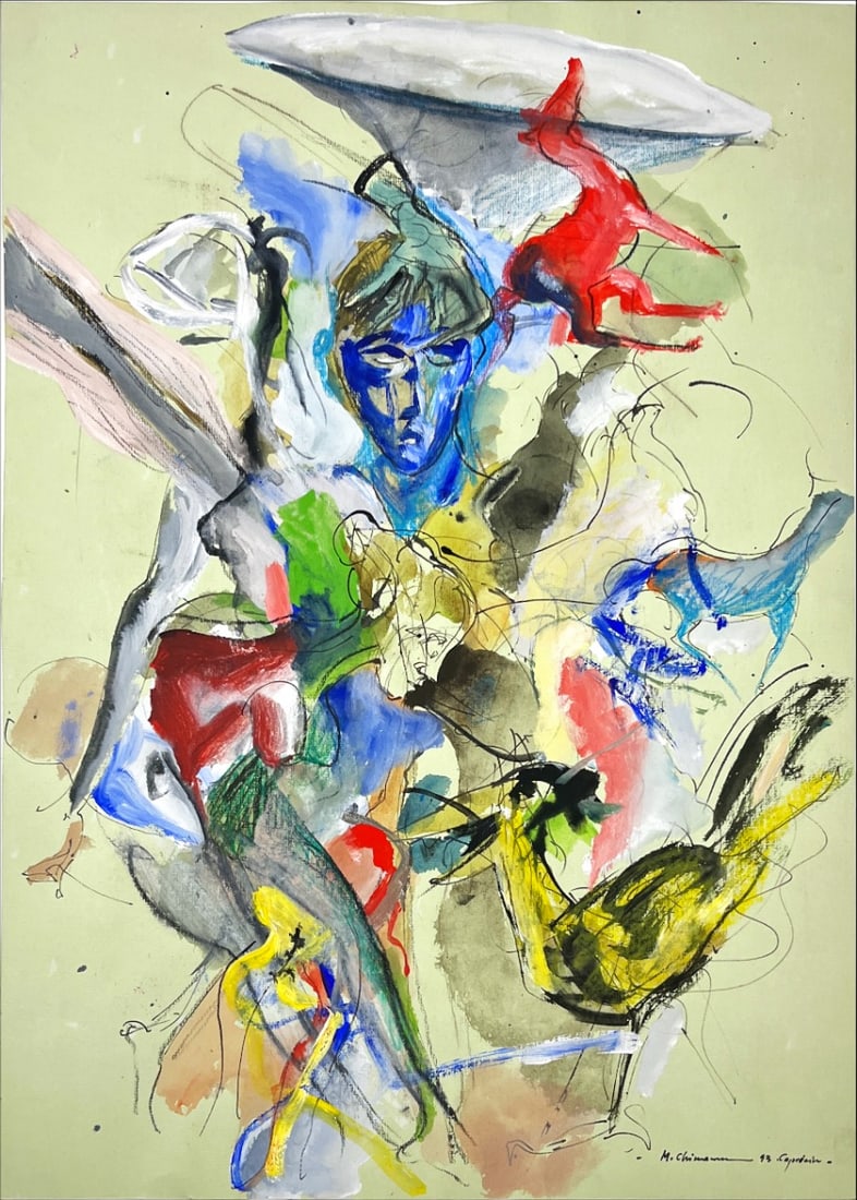 Mihai Chiuaru - Mixed Technique - Hand signed: Artist: Chiuaru, Mihai Title: CAPRICIU Technique: Mixed techniques on Handmade paper size: 70 x 50 cm. (27,55 x 19,7 inch) Framed: Not framed More Information Mihai Chiuaru is a contemporary artist,