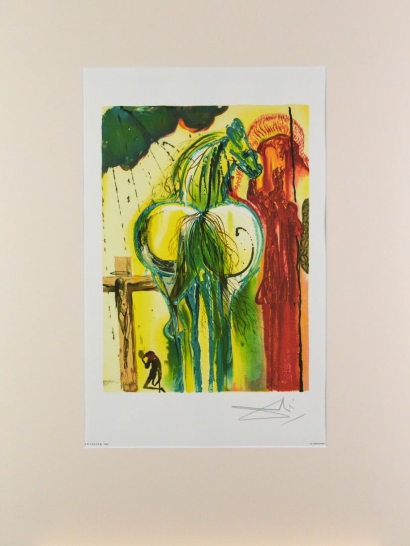 Dali, Salvador - Lithograph.: Artist: Dali, Salvador Title: Les Chevaux le Centurion Technique: Lithograph on Arches paper size: 66 x 86 cm. (26 x 33,85 inch) More Information Editor: S.P.A.D.E.M. Signature in the plate.