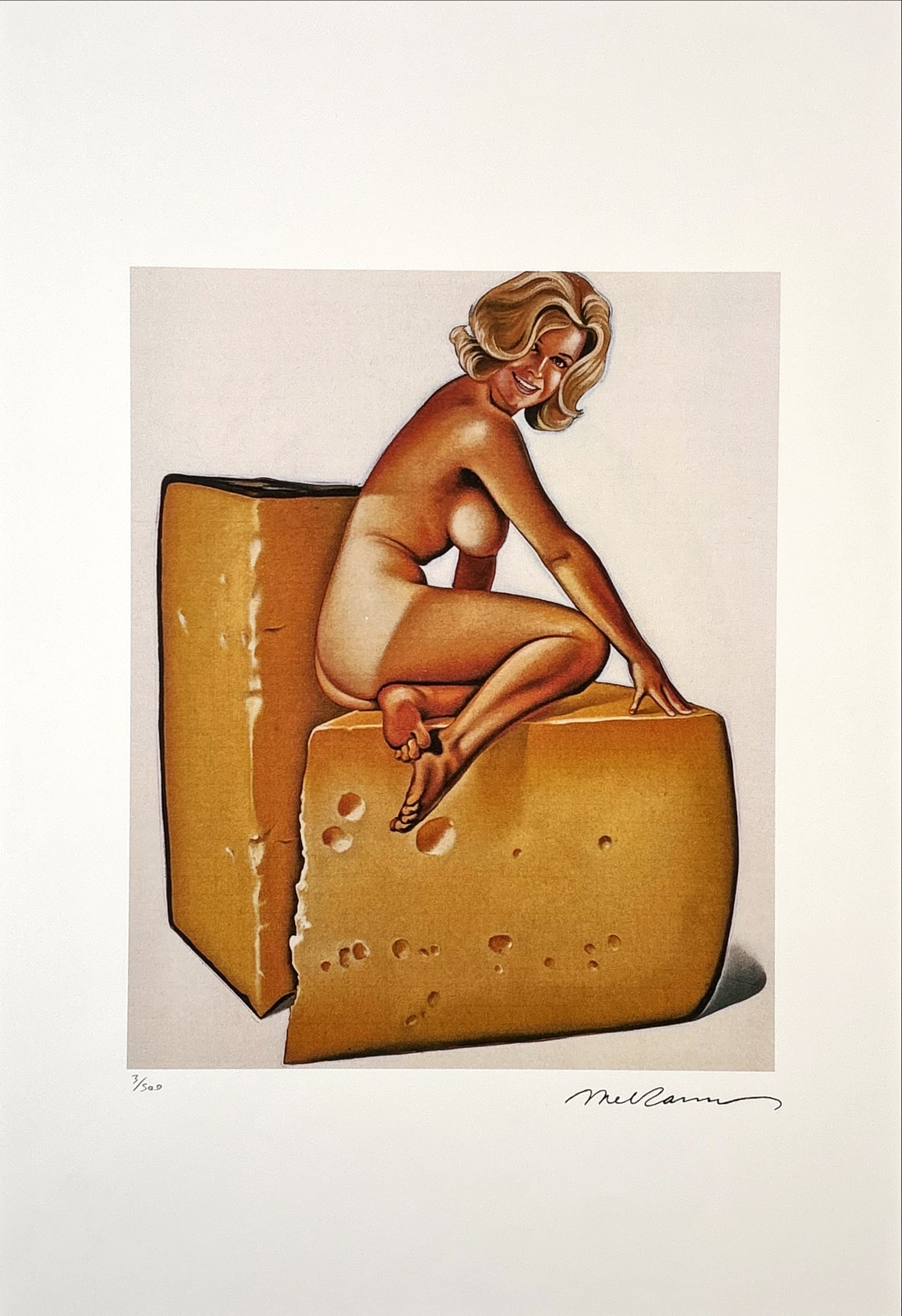 Mel Ramos - Lithograph - Hand numbered - Signed: Artist: Ramos, Mel Title: Untitled Technique: Lithograph on Handmade paper size: 57 x 38 cm. (22,45 x 14,95 inch) Framed: Not framed More Information Signed in print, n