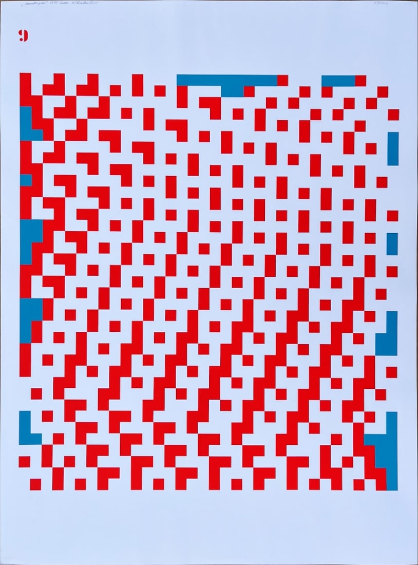 Fritz Rahmann - Silkscreen - Hand signed: Artist: Rahmann, Fritz Title: Multiplex Technique: Silkscreen on Museum board (heavy weight paper) size: 100 x 53 cm. (39,35 x 20,85 inch) Framed: Not framed More Information<