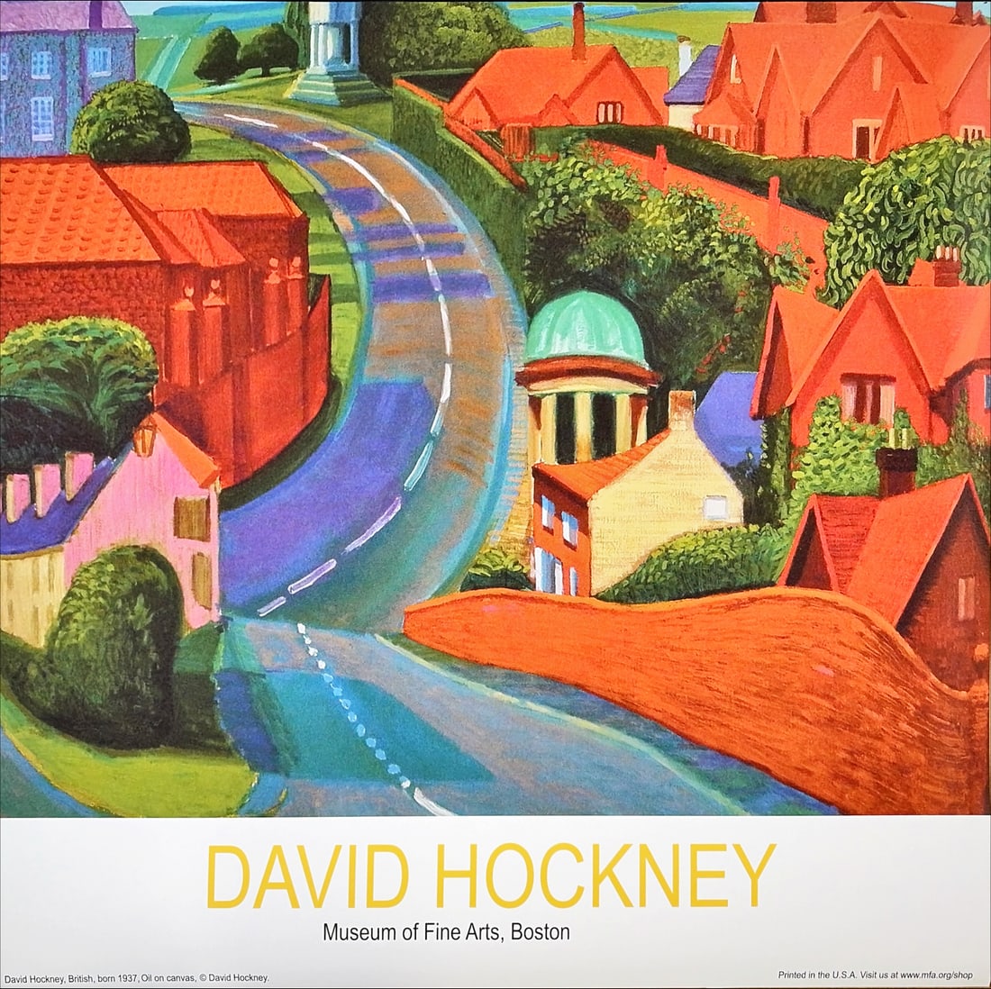 David Hockney - Poster Exhibition Museum of Fine Arts Boston: Artist: Hockney, David Title: Poster Exhibition Museum of Fine Arts Boston Technique: Exhibition Poster on Fine art paper size: 96,8 x 99,6 cm. (38,1 x 39,2 inch) Framed: Not framed More Information