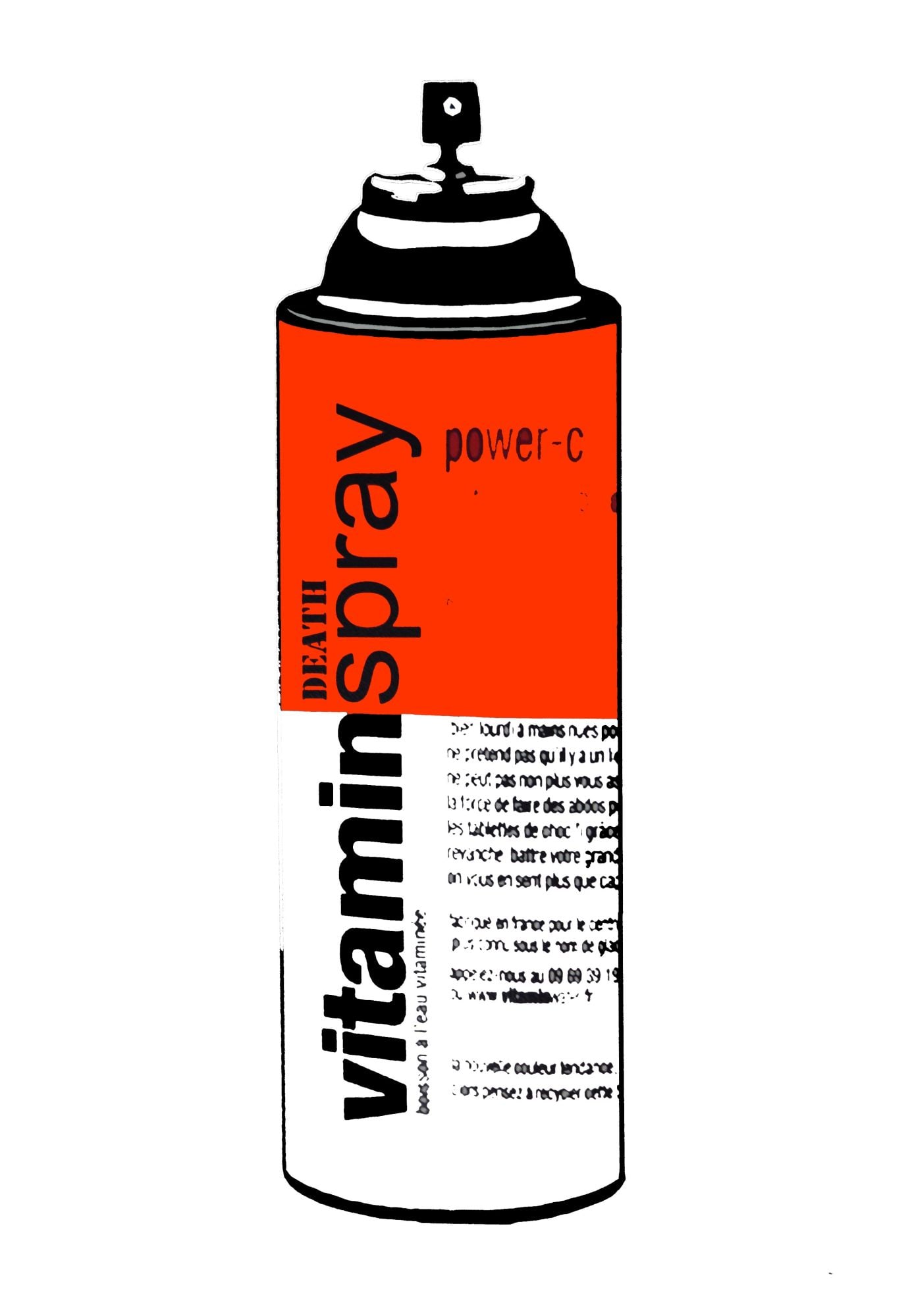 Death NYC - Vitamin Water Red - Silkscreen (1 of 2)