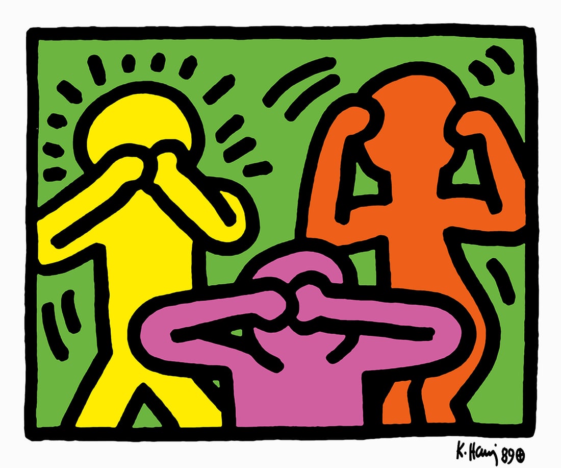 Keith Haring - Screenprint - Signed and hand numbered: Artist: Haring, Keith Title: Pop Shop Technique: Screenprint on Lenox museum board size: 50 x 60 cm. (19,7 x 23,6 inch) Framed: Not framed More Information Keith Haring