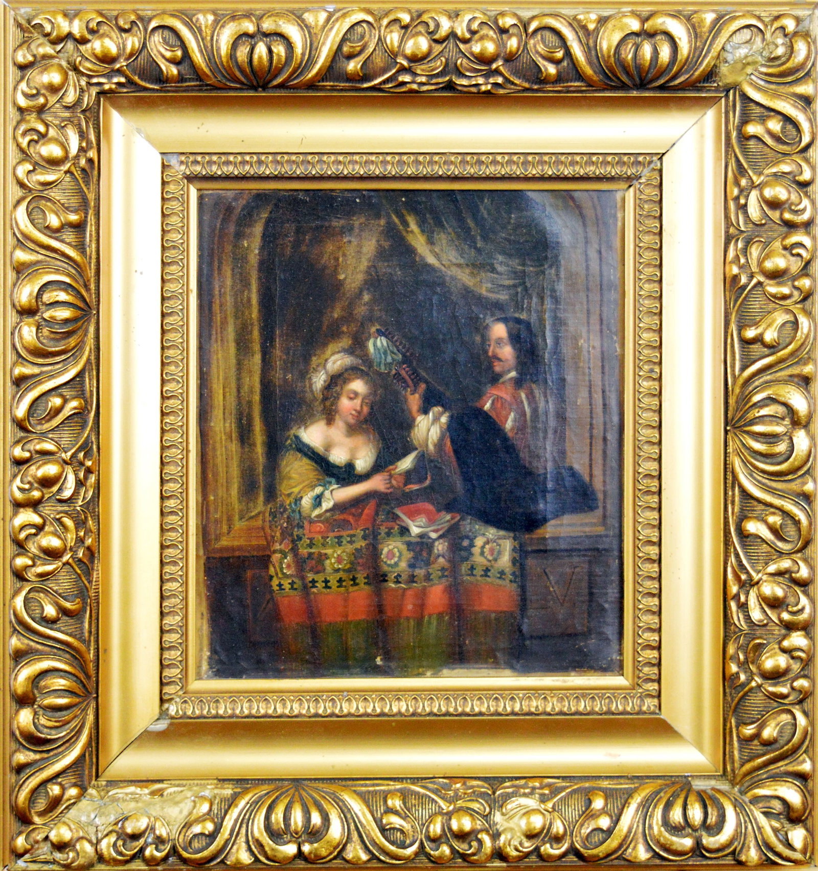 Teniers, David II - Oil Painting - Handsigned - Attributed to: Artist: Teniers, David II Title: Der Lautenschlager Technique: Oil painting on Canvas size: 21 x 18 cm. (8,25 x 7,1 inch) More Information Attributed to David Teniers. David Teniers was the most