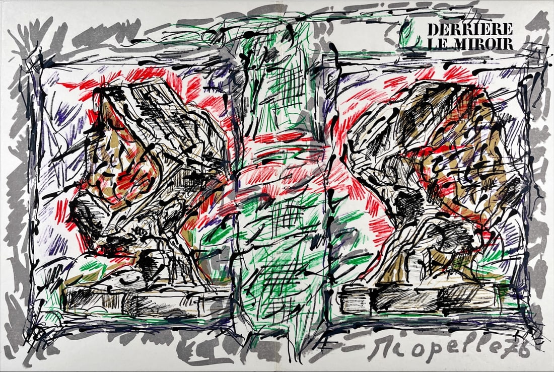 Riopelle, Jean-Paul - Lithograph from from DLM (Derrière Le Mirrior): Artist: Riopelle, Jean-Paul Title: Cover From Derriere Le Mirior Nr. 218, 1976 Technique: Lithograph on Arches paper size: 38 x 56 cm. (14,95 x 22,05 inch) Framed: Not framed More Information J.P.