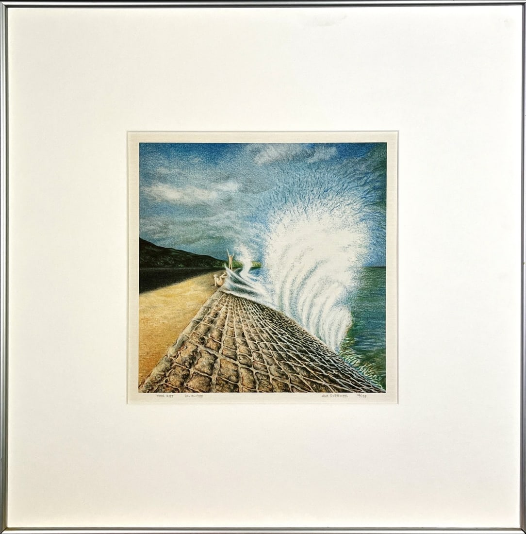 Ank Overweel - Lithograph - Hand-signed: Artist: Overweel, Ank Title: Voor Riet Technique: Lithograph on Handmade paper size: 35 x 35 cm. (13,8 x 13,8 inch) Framed: 51 x 51 cm. (20,1 x 20,1 inch) More Information Ank Overweel 1943-2019