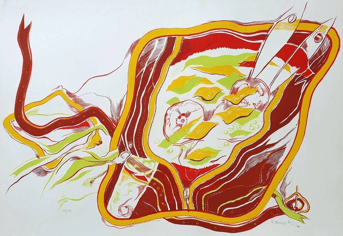 Michel Cardenas - Lithograph - Handsigned: Artist: Cardenas, Michel Title: Untitled Technique: Lithograph on Handmade paper size: 60 x 89 cm. (23,6 x 35,05 inch) Framed: Not framed More Information Michel C?RDEN