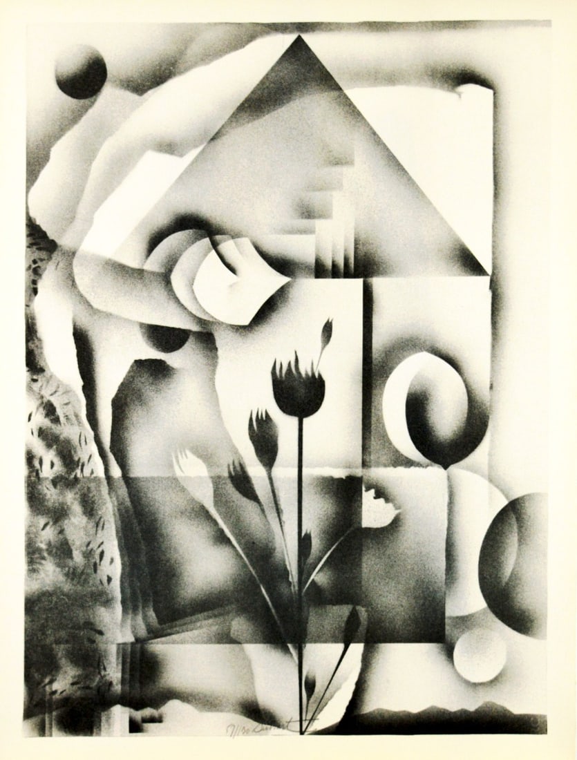 Ghislain Dussart - Lithograph - Handsigned: Artist: Dussart, Ghislain Title: Composition with Tulip Technique: Lithograph on Handmade paper size: 65 x 50 cm. (25,6 x 19,7 inch) Framed: Not framed More Information Great Lithograph. Hand-Signed