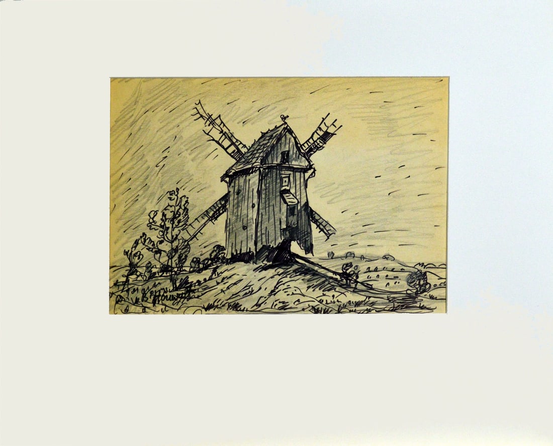 Barbara Houwalt-Kostecka - Ink Drawing - Hand-signed: Artist: Houwalt-Kostecka, Barbera Title: Untitled Technique: Ink drawing on Handmade paper size: 23 x 32,5 cm. (9,05 x 12,8 inch) Framed: 40 x 50 cm. (15,75 x 19,7 inch) More Information Barbara